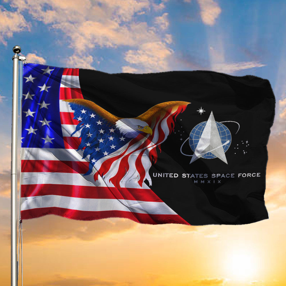 American Eagle Space Force Flag USSF Patriotic Decorations For Outside American Eagle Space Force Flag USSF Patriotic Decorations For Outside