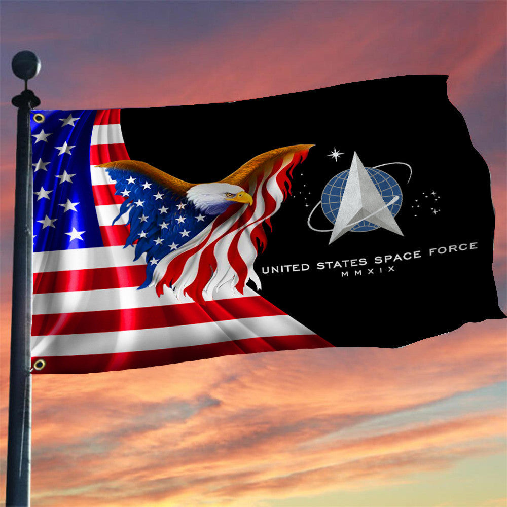 American Eagle Space Force Flag USSF Patriotic Decorations For Outside American Eagle Space Force Flag USSF Patriotic Decorations For Outside