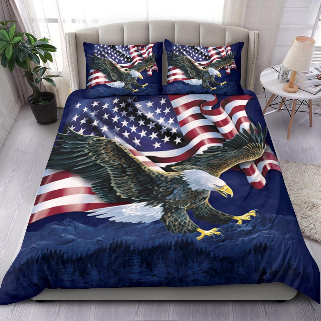 American Flag Eagle Patriotic USA Bedding Set Patriotic Comforter Housewarming Gifts For Couple American Flag Eagle Patriotic USA Bedding Set Patriotic Comforter Housewarming Gifts For Couple