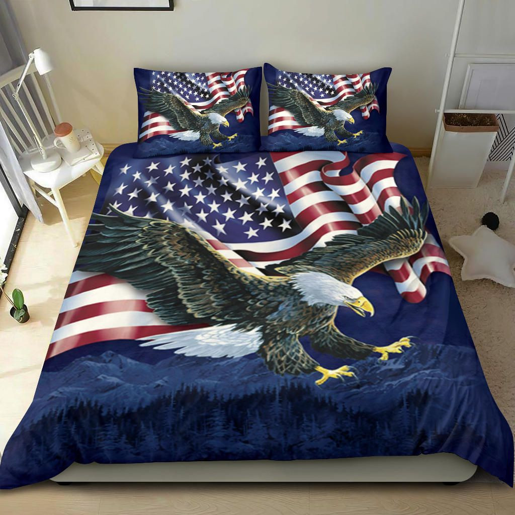 American Flag Eagle Patriotic USA Bedding Set Patriotic Comforter Housewarming Gifts For Couple American Flag Eagle Patriotic USA Bedding Set Patriotic Comforter Housewarming Gifts For Couple