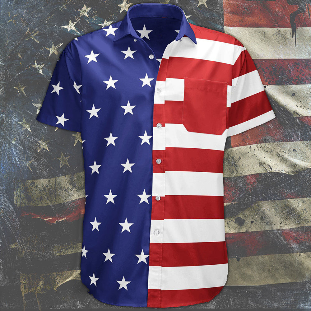 American Flag Hawaiian Shirt Patriotic Button Up Shirt 4Th Of July Gifts American Flag Hawaiian Shirt Patriotic Button Up Shirt 4Th Of July Gifts