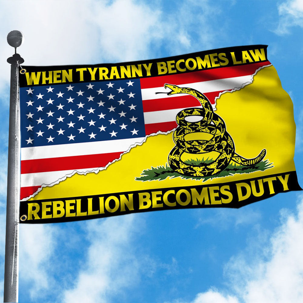American Gadsden Flag When Tyranny Becomes Law Rebellion Becomes Duty Flag Pro Gun Rights Merch American Gadsden Flag When Tyranny Becomes Law Rebellion Becomes Duty Flag Pro Gun Rights Merch
