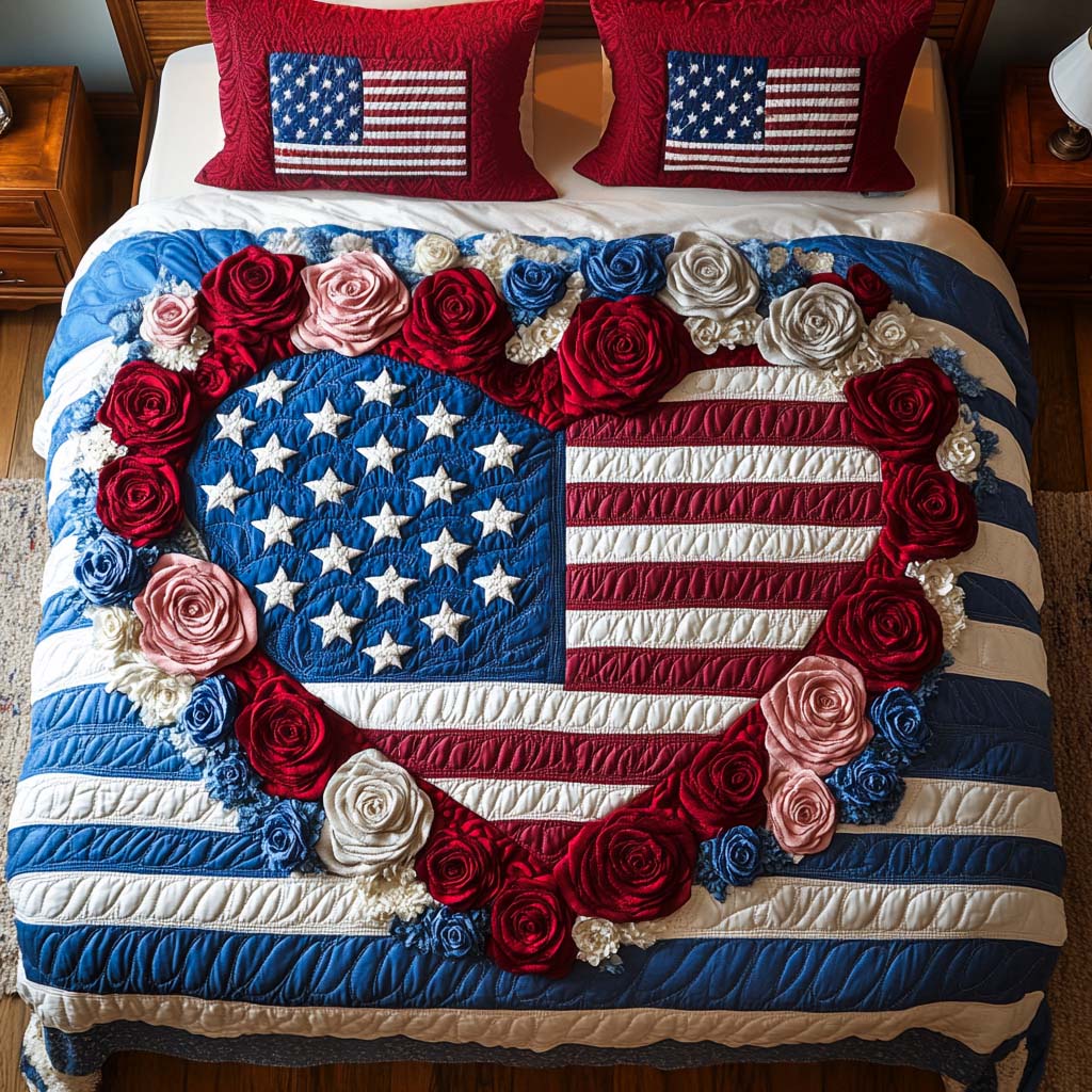 American Grace Quilted Bedding Set Duvet Cover Bedspreads Unique Patriotic Gifts
