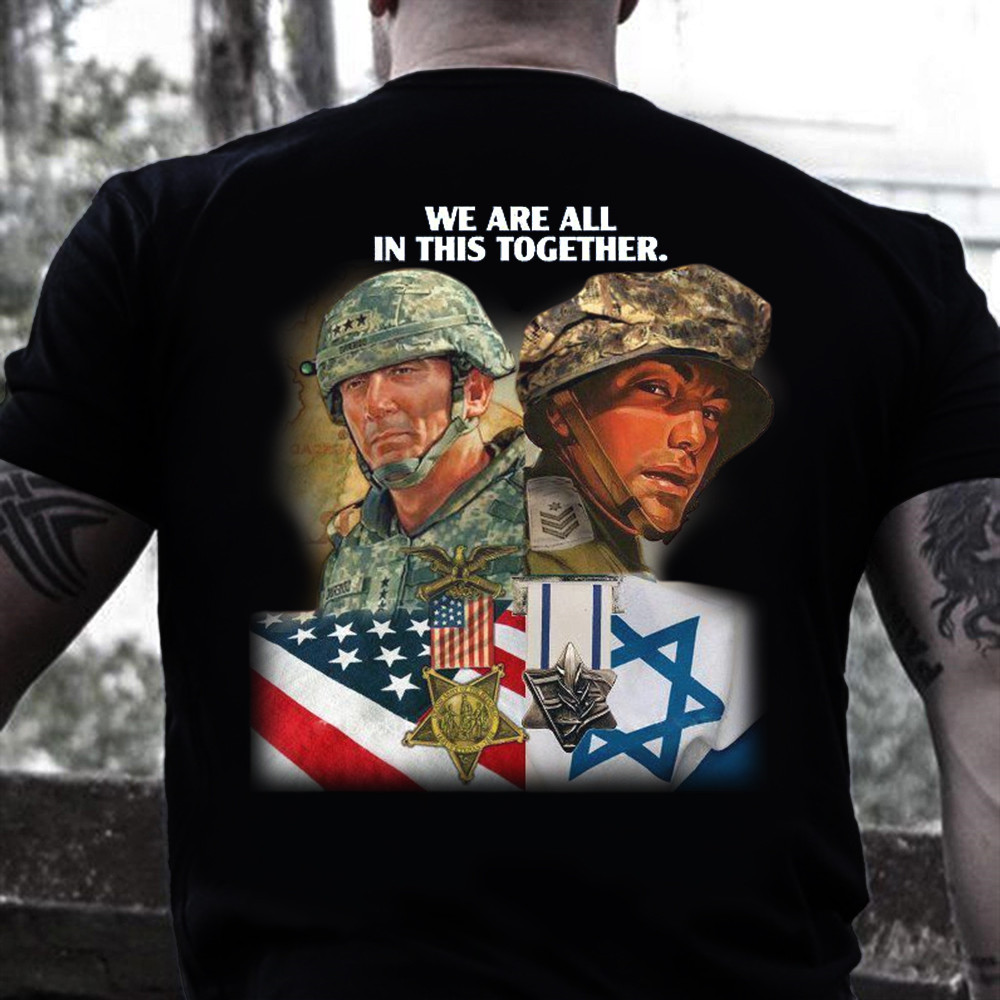 American I Stand With Israel T-Shirt We Are All In This Together Shirt For Israel Supporters American I Stand With Israel T-Shirt We Are All In This Together Shirt For Israel Supporters