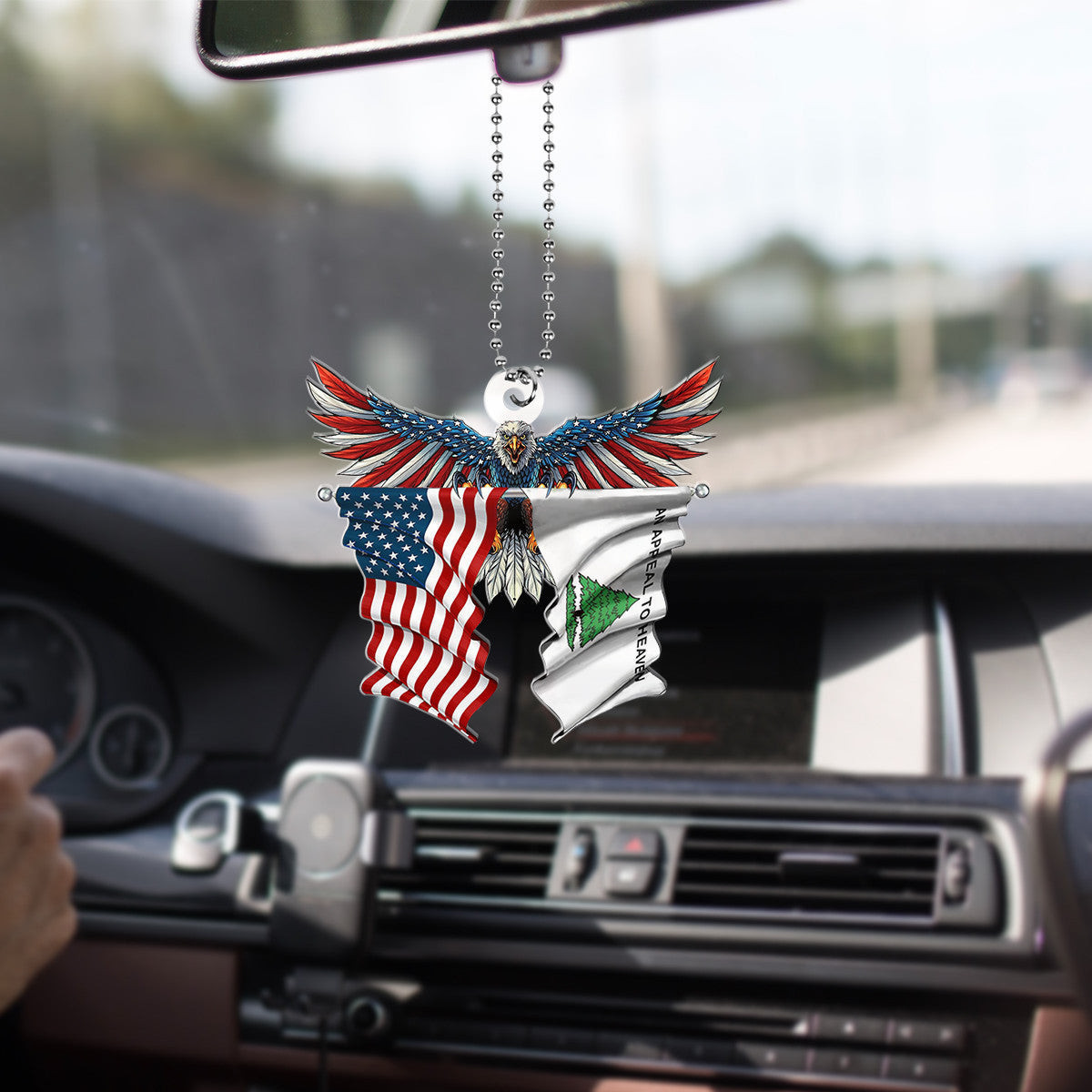 An Appeal To Heaven Flag And American Flag Eagle Car Mirror Ornament George Washington Merch An Appeal To Heaven Flag And American Flag Eagle Car Mirror Ornament George Washington Merch