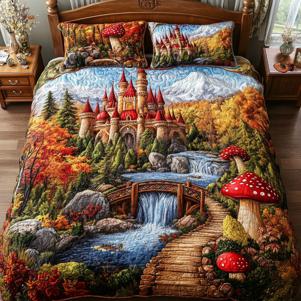 Ancient Castle Quilted Bedding Set Duvet Cover Merch Christmas Presents For Sister In Law Ancient Castle Quilted Bedding Set Duvet Cover Merch Christmas Presents For Sister In Law