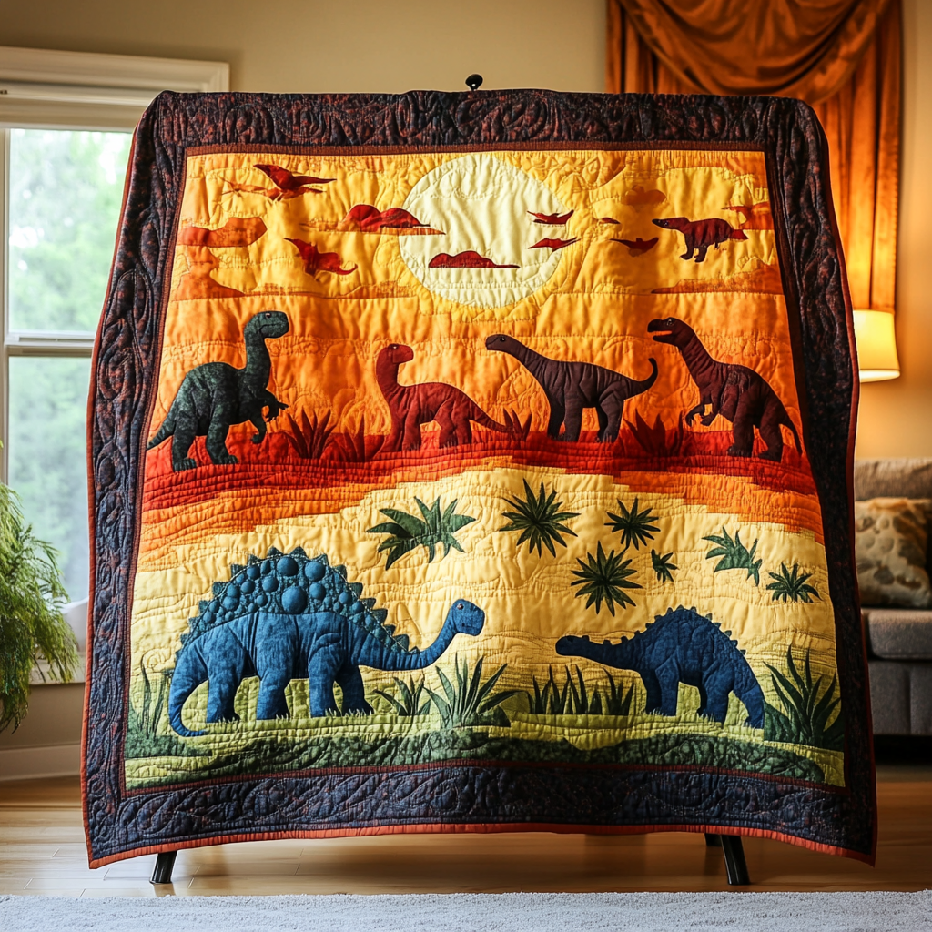 Ancient Warmth Quilted Blanket Cute Colorful Blanket Dinosaur Presents For Adults Ancient Warmth Quilted Blanket Cute Colorful Blanket Dinosaur Presents For Adults