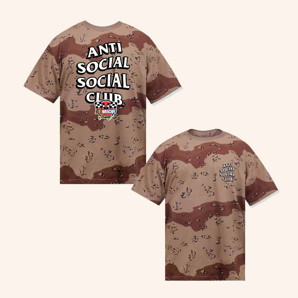 Anti Social Social Club Merch ASSC X Nascar Racing Camo T-Shirt Gifts Ideas For Him Anti Social Social Club Merch ASSC X Nascar Racing Camo T-Shirt Gifts Ideas For Him