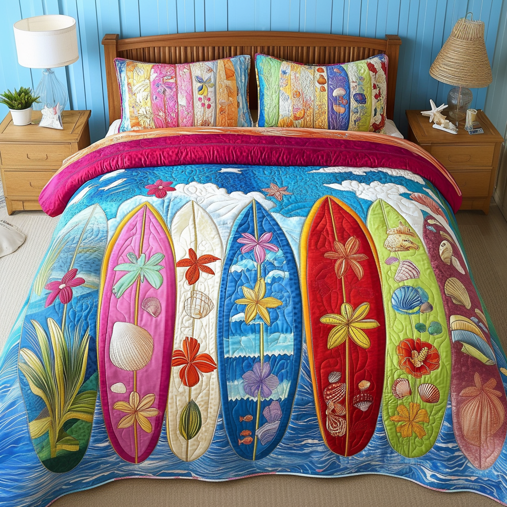 Aqua Bliss Quilted Bedding Set Duvet Cover Bed Sheet Set Best Gifts For Beach Lovers Aqua Bliss Quilted Bedding Set Duvet Cover Bed Sheet Set Best Gifts For Beach Lovers