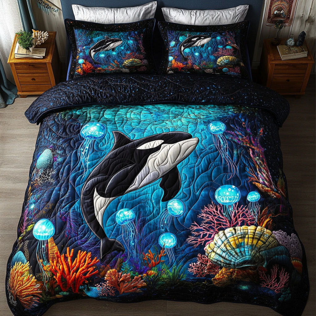Aqua Ghosts Quilted Bedding Set Duvet Cover Bedspreads Cute Whale Themed Gifts Aqua Ghosts Quilted Bedding Set Duvet Cover Bedspreads Cute Whale Themed Gifts