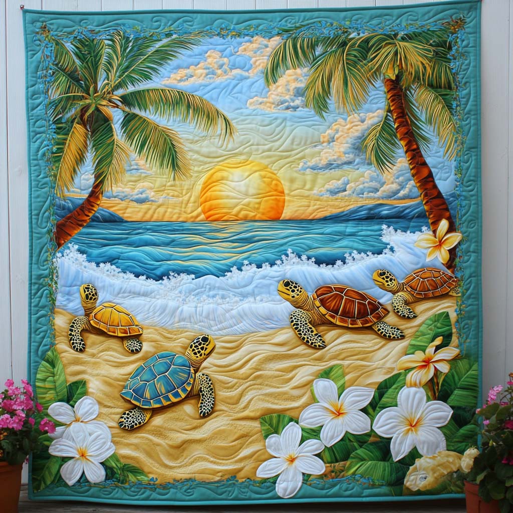 Aqua Turtle Trail Quilted Blanket Sofa Throw Blanket Sea Turtle Gifts For Mom Aqua Turtle Trail Quilted Blanket Sofa Throw Blanket Sea Turtle Gifts For Mom