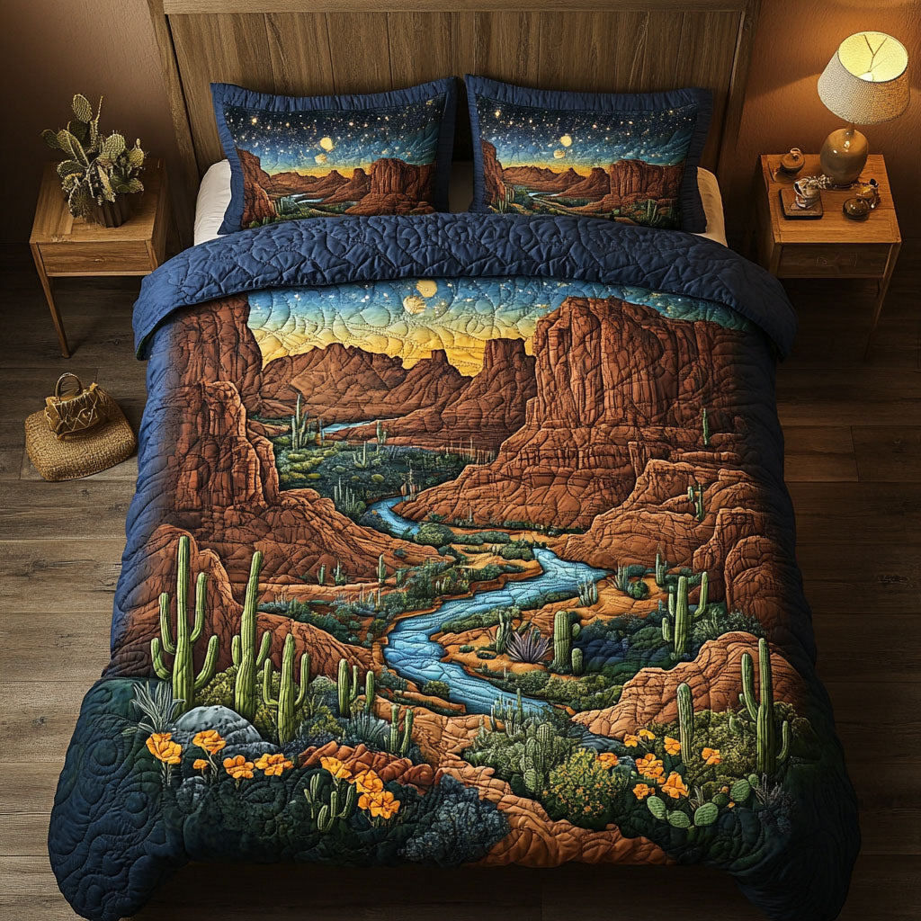 Arizona Canyon Quilted Bedding Set Duvet Cover Bed Sheet Set Cactus Themed Birthday Gifts Arizona Canyon Quilted Bedding Set Duvet Cover Bed Sheet Set Cactus Themed Birthday Gifts
