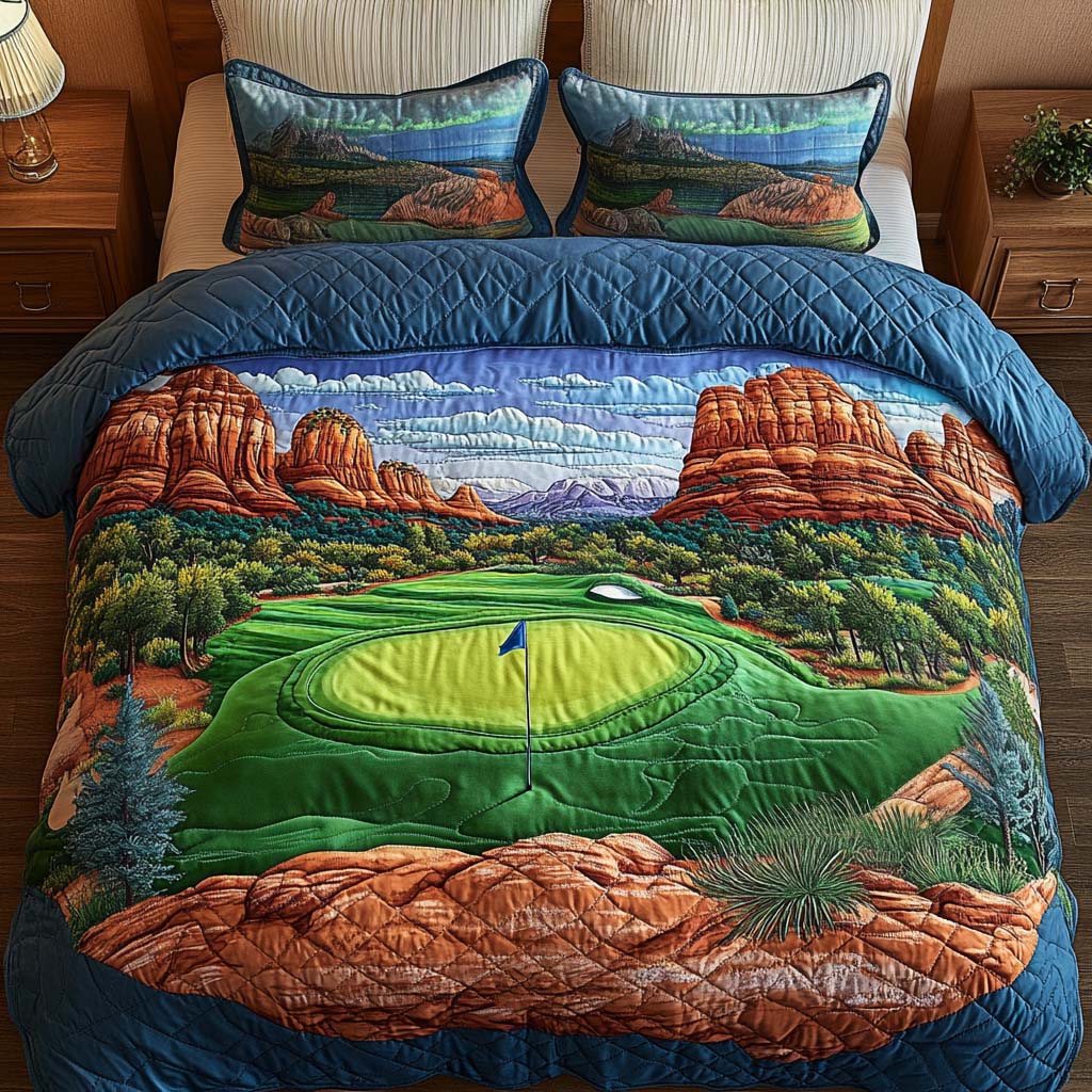 Arizona Golf Bliss Quilted Bedding Set Duvet Cover Bedspreads Cactus Inspired Gifts Arizona Golf Bliss Quilted Bedding Set Duvet Cover Bedspreads Cactus Inspired Gifts