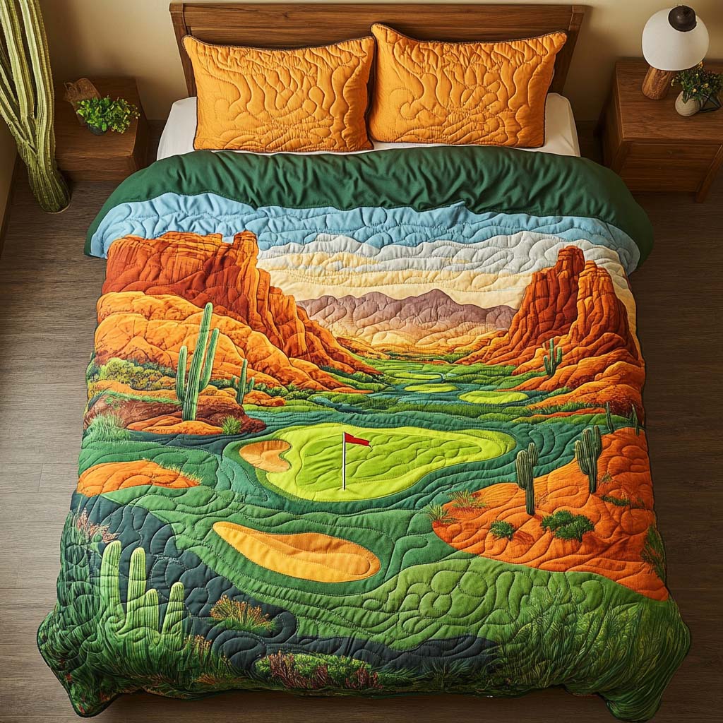 Arizona Golf Desert Drive Quilted Bedding Set Duvet Cover Bedspreads Christmas Cactus Gift Arizona Golf Desert Drive Quilted Bedding Set Duvet Cover Bedspreads Christmas Cactus Gift
