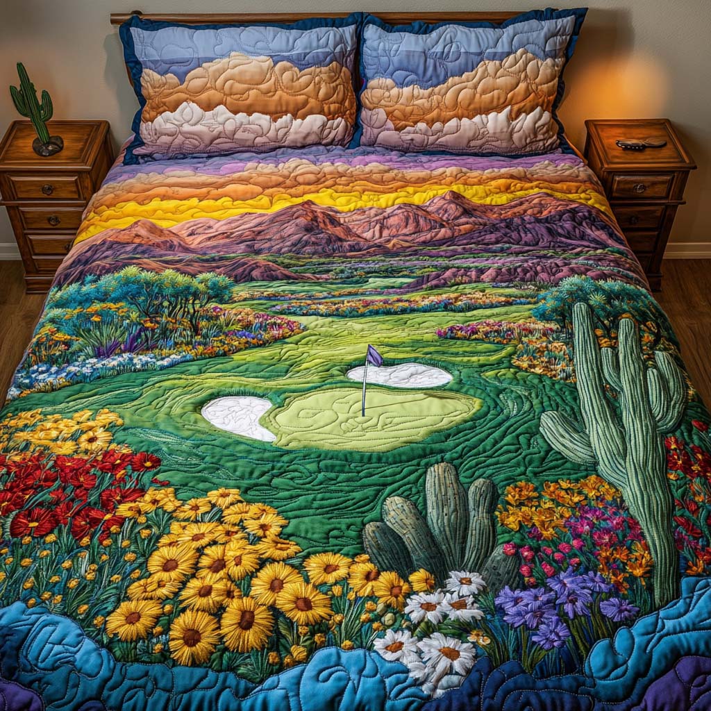 Arizona Golf Echo Quilted Bedding Set Duvet Cover Bedspreads Cactus Themed Gifts Arizona Golf Echo Quilted Bedding Set Duvet Cover Bedspreads Cactus Themed Gifts