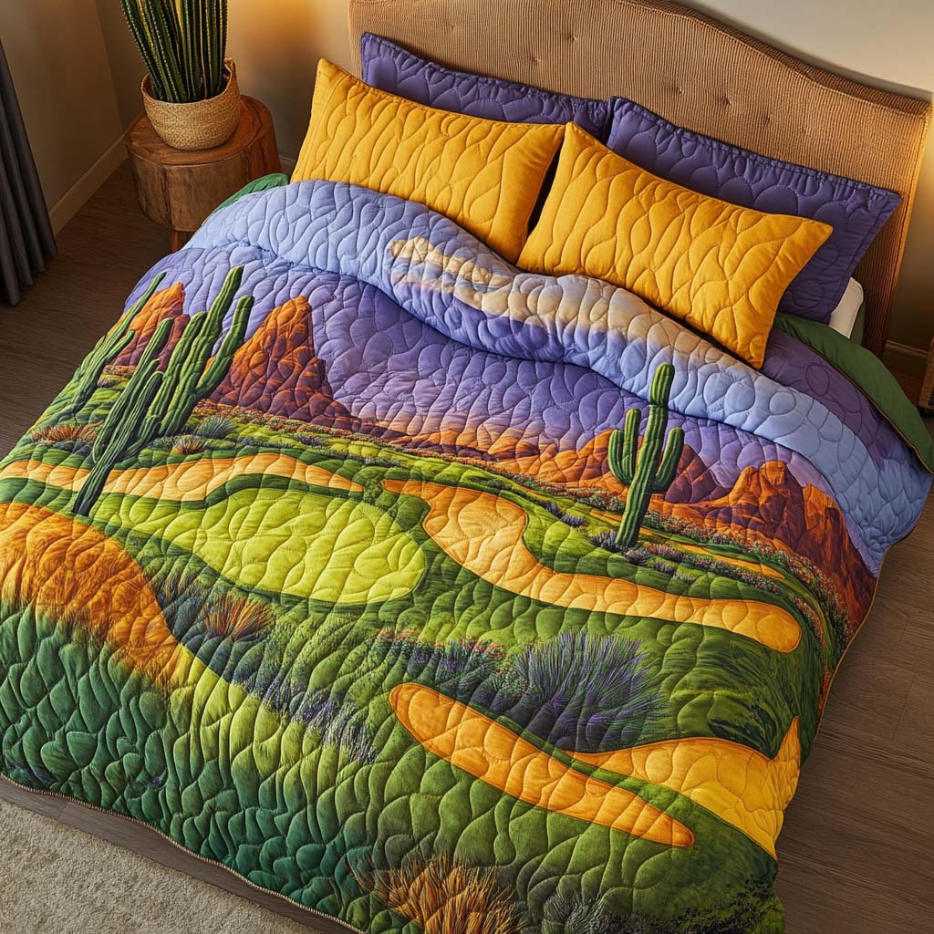 Arizona Golf Escape Quilted Bedding Set Duvet Cover Bedspreads Gifts For Cactus Lovers Arizona Golf Escape Quilted Bedding Set Duvet Cover Bedspreads Gifts For Cactus Lovers