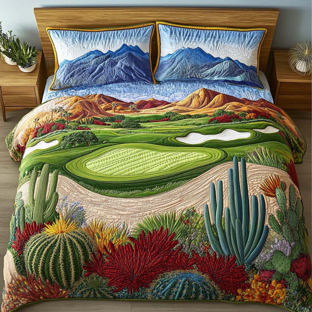Arizona Golf Horizon Quilted Bedding Set Duvet Cover Bedspreads Cactus Housewarming Gift Arizona Golf Horizon Quilted Bedding Set Duvet Cover Bedspreads Cactus Housewarming Gift