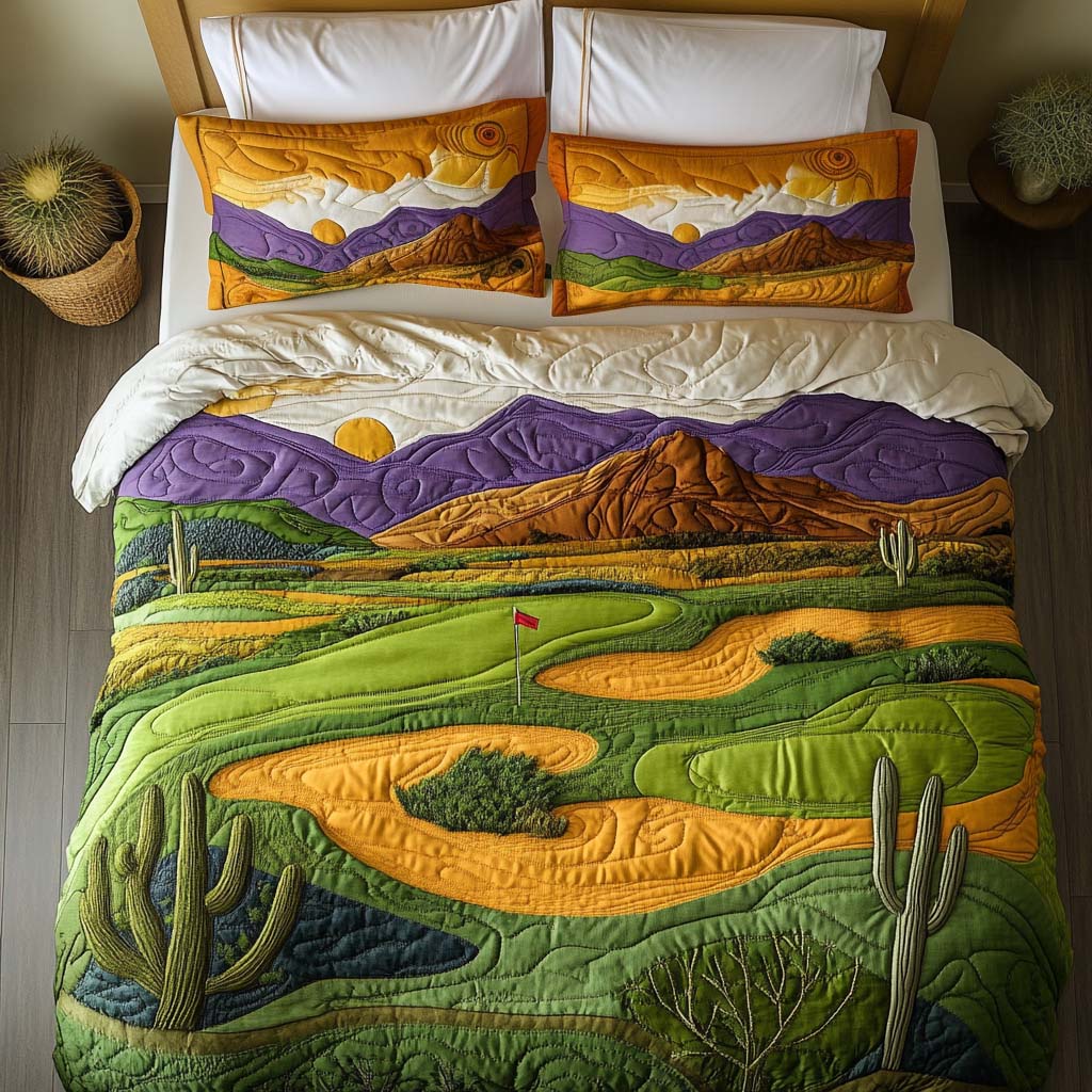 Arizona Golf Legends Quilted Bedding Set Duvet Cover Bedspreads Cactus Birthday Gift
