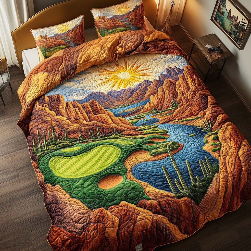 Arizona Golf Terrain Quilted Bedding Set Duvet Cover Bedspreads Unique Cactus Gifts Arizona Golf Terrain Quilted Bedding Set Duvet Cover Bedspreads Unique Cactus Gifts