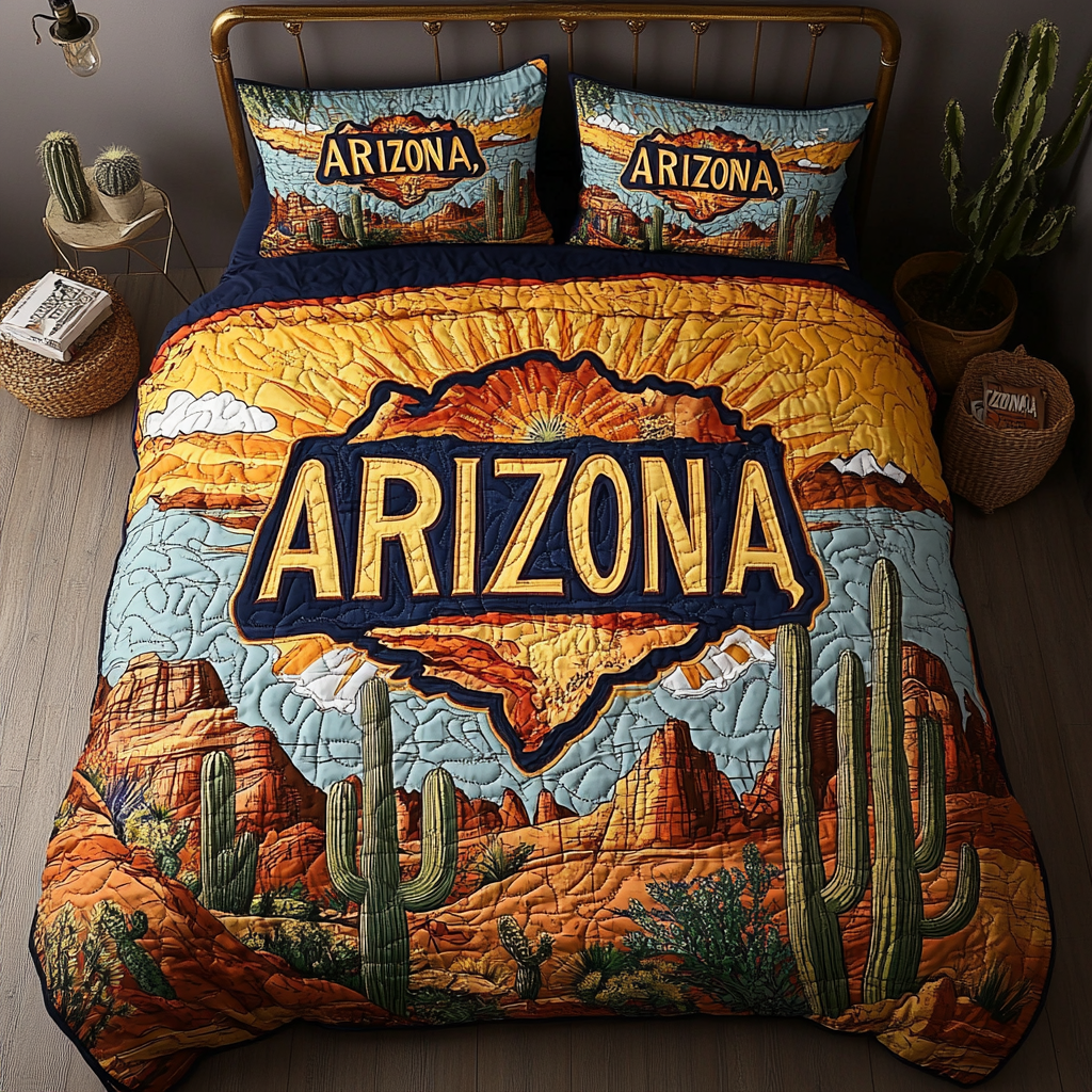 Arizona Landscape Quilted Bedding Set Duvet Cover Bedspread Best Cactus Related Gifts Arizona Landscape Quilted Bedding Set Duvet Cover Bedspread Best Cactus Related Gifts