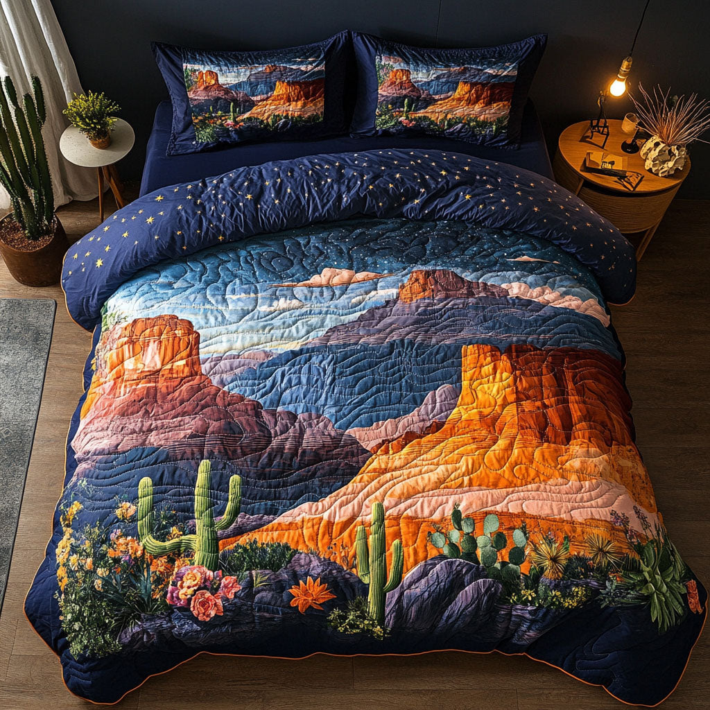 Arizona Skies Quilted Bedding Set Duvet Cover Bed Sheet Set Gift For Cactus Lover Arizona Skies Quilted Bedding Set Duvet Cover Bed Sheet Set Gift For Cactus Lover