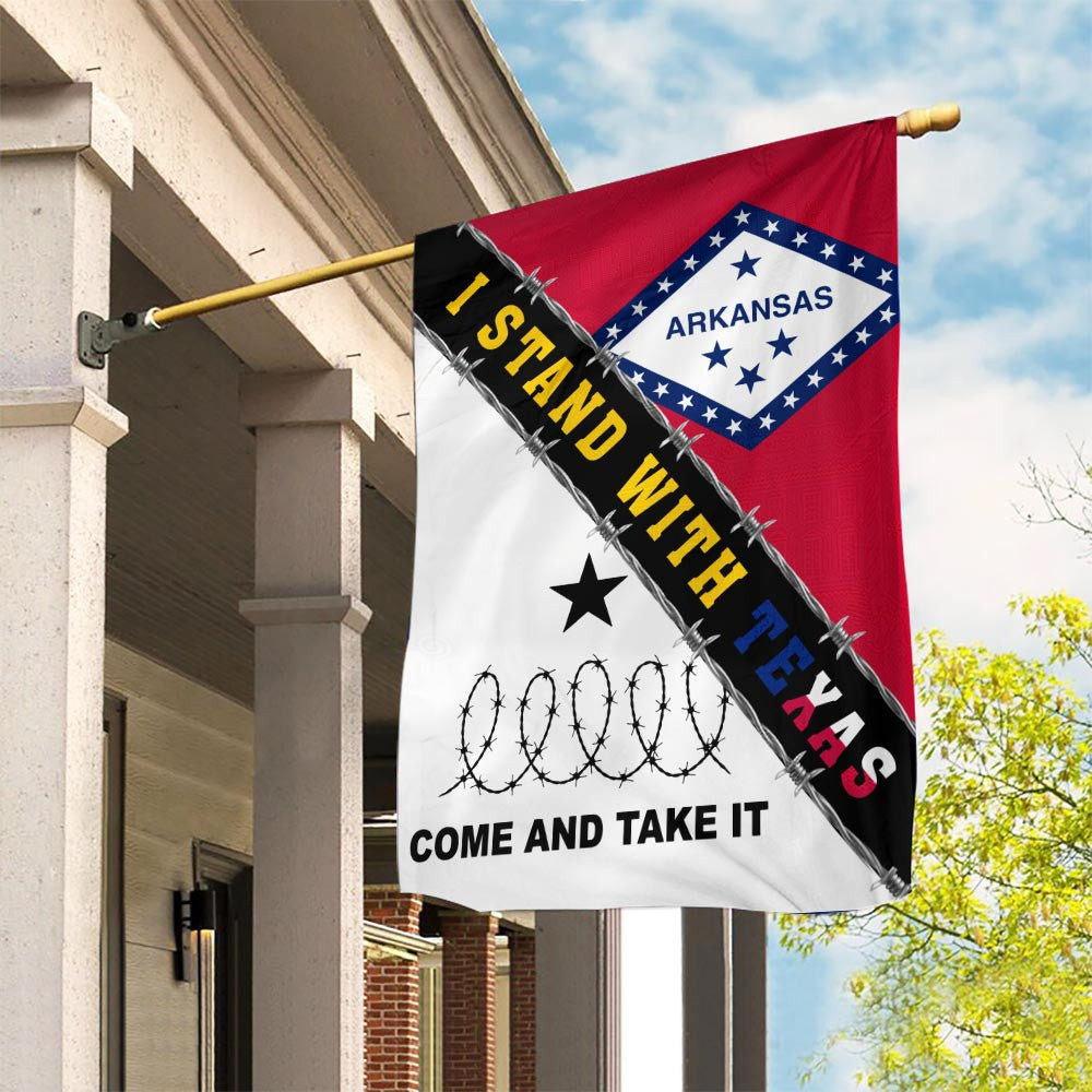 Arkansas Flag And Texas Flag Come And Take It Razor Wire Flag Outdoor Decorations Arkansas Flag And Texas Flag Come And Take It Razor Wire Flag Outdoor Decorations