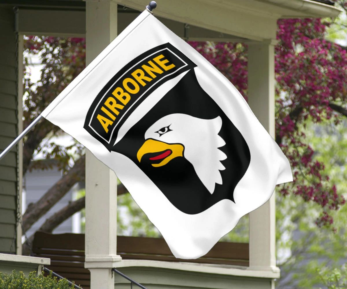 Army 101st Airborne Flag Eagle Emblems 327 HHC Flag Decor Veterans Day Gift Idea Army 101st Airborne Flag Eagle Emblems 327 HHC Flag Decor Veterans Day Gift Idea