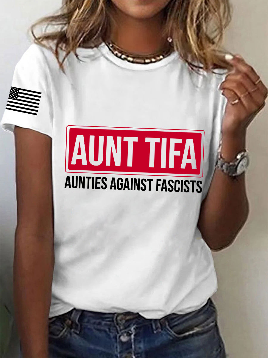 Aunt Tifa Aunties Against Fascists T-Shirt Anti Fascists FDT Merch Gifts For Women's Aunt Tifa Aunties Against Fascists T-Shirt Anti Fascists FDT Merch Gifts For Women's