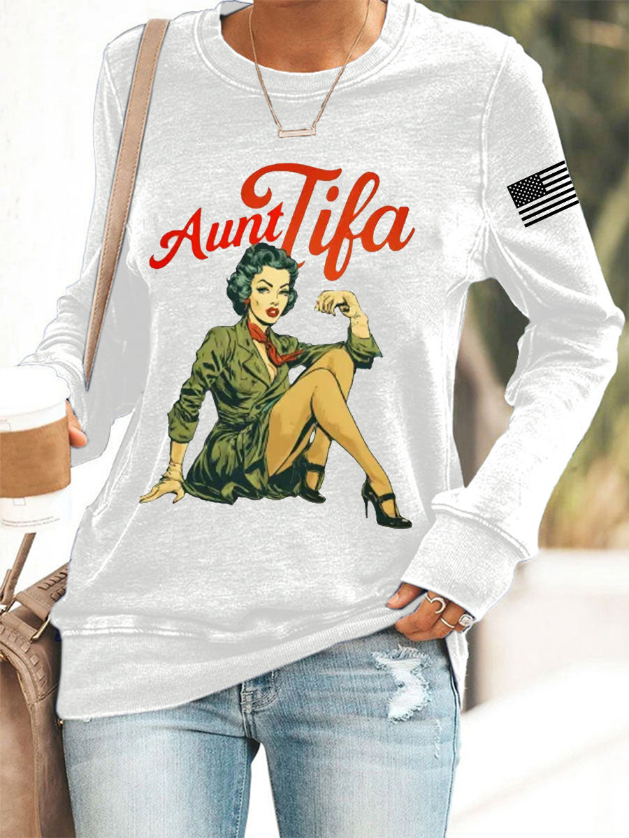 Aunt Tifa Sweatshirt No Kings 8647 Sweatshirt Gifts for Democracy Aunt Tifa Sweatshirt No Kings 8647 Sweatshirt Gifts for Democracy