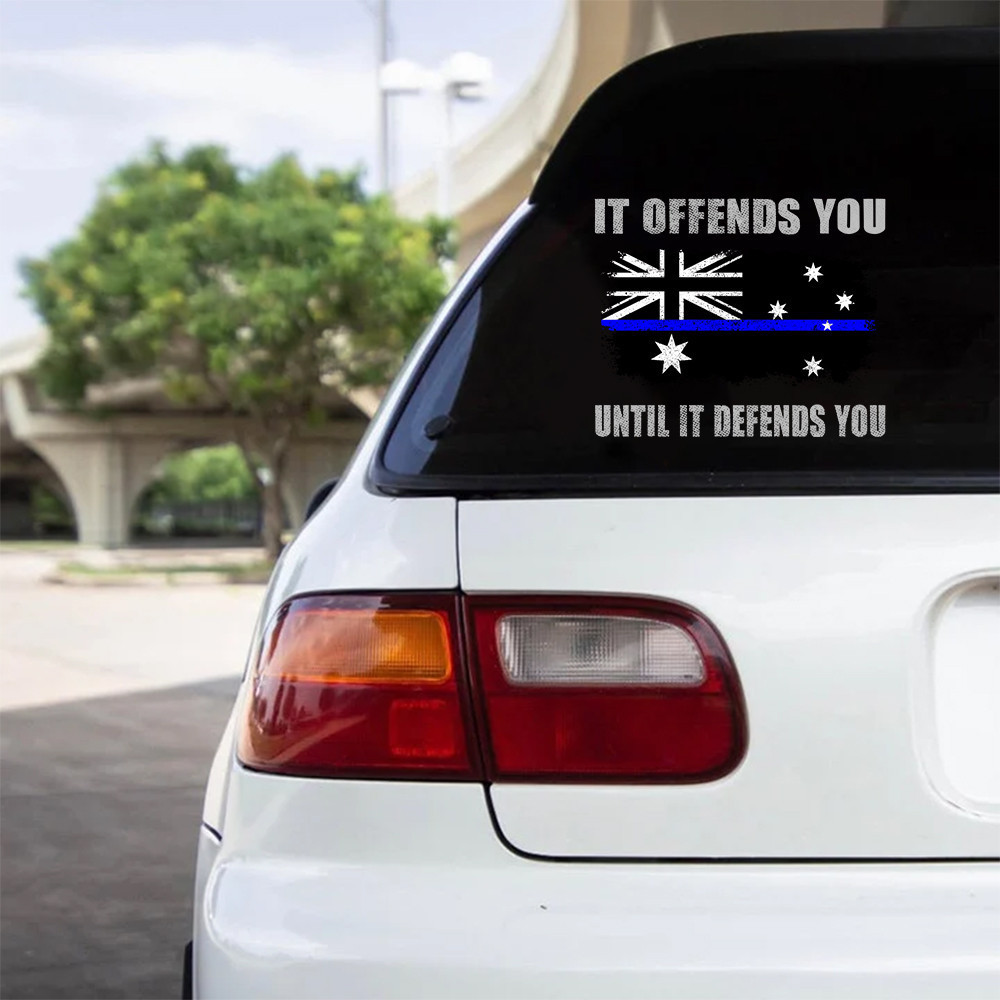 Australia Thin Blue Line Car Sticker Support Law Enforcement Police Merch Australia Thin Blue Line Car Sticker Support Law Enforcement Police Merch