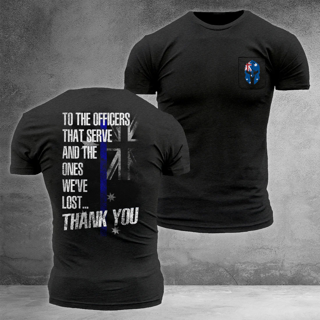 Australia Thin Blue Line T-Shirt To The Officers That Serve Support Law Enforcement Merch Australia Thin Blue Line T-Shirt To The Officers That Serve Support Law Enforcement Merch