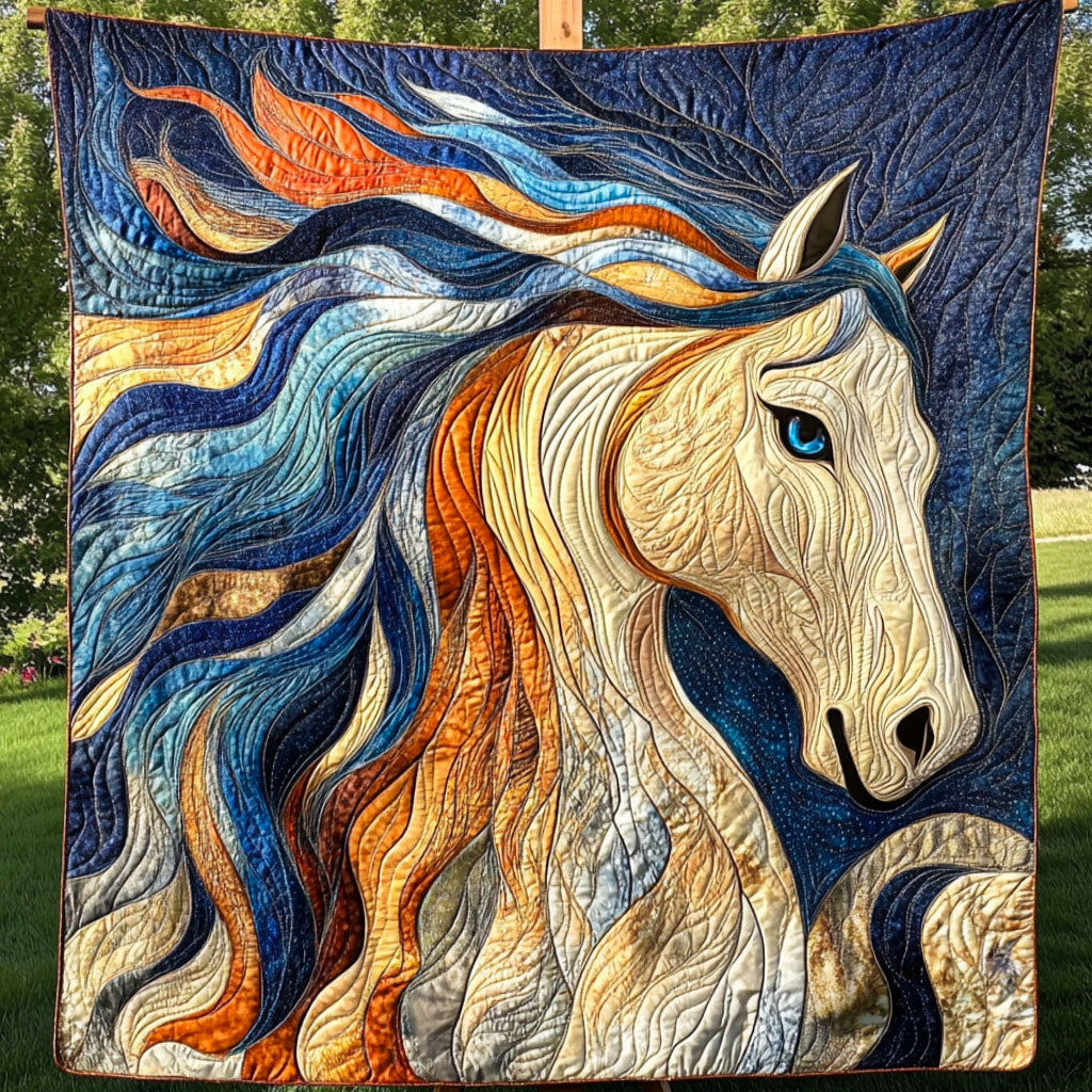 Autumn Blaze Quilted Blanket Sofa Throw Blanket Horsey Gifts For Friends