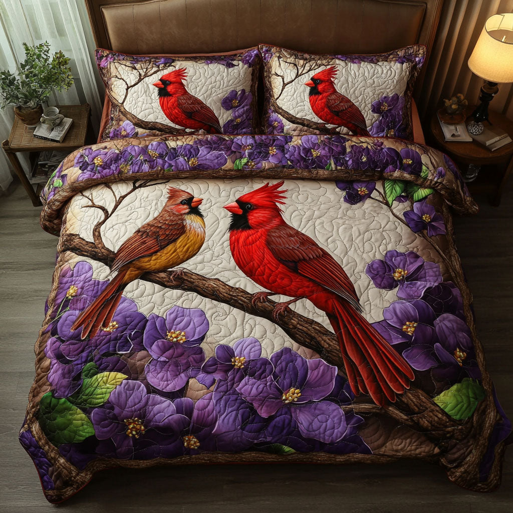 Autumn Cardinals Quilted Bedding Set Duvet Cover Bedspread Unique Cardinal Gifts Autumn Cardinals Quilted Bedding Set Duvet Cover Bedspread Unique Cardinal Gifts