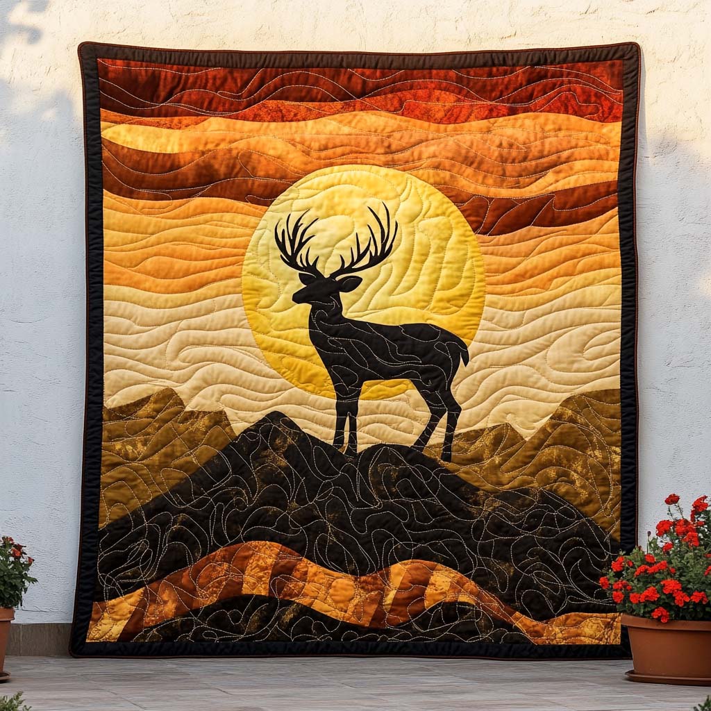 Autumn Deer Trail Quilted Blanket Nice Throw Blanket Gifts For Deer Hunters Autumn Deer Trail Quilted Blanket Nice Throw Blanket Gifts For Deer Hunters