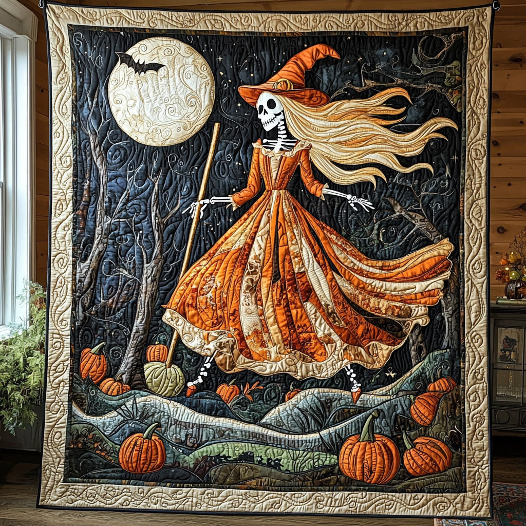 Autumn Enchant Quilted Blanket Nice Throw Blanket Halloween Wedding Gifts