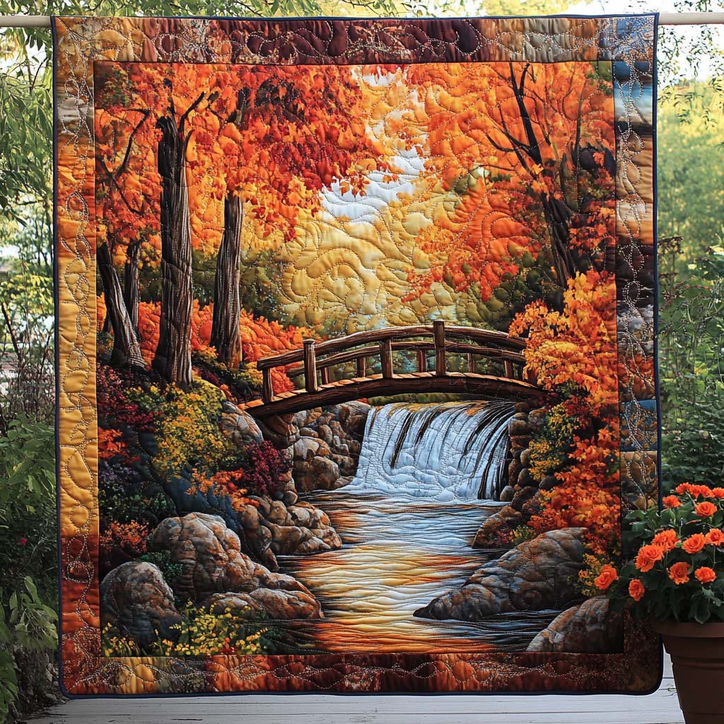 Autumn Maple Path Quilted Blanket Cute Colorful Blanket Autumn Gifts Items Autumn Maple Path Quilted Blanket Cute Colorful Blanket Autumn Gifts Items