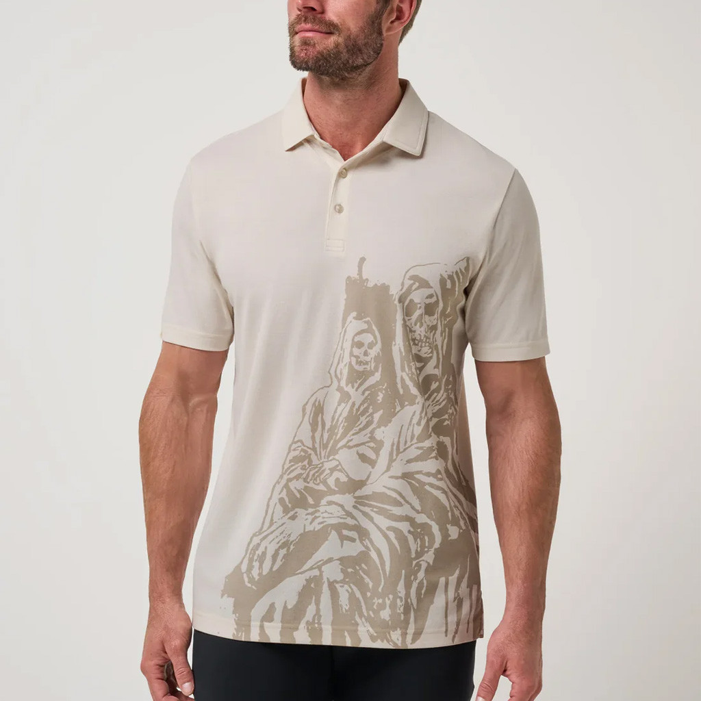 Avenged Sevenfold Merch A7X x Travis Mathew Drumbeat Polo Shirt Gift Ideas For Men Avenged Sevenfold Merch A7X x Travis Mathew Drumbeat Polo Shirt Gift Ideas For Men