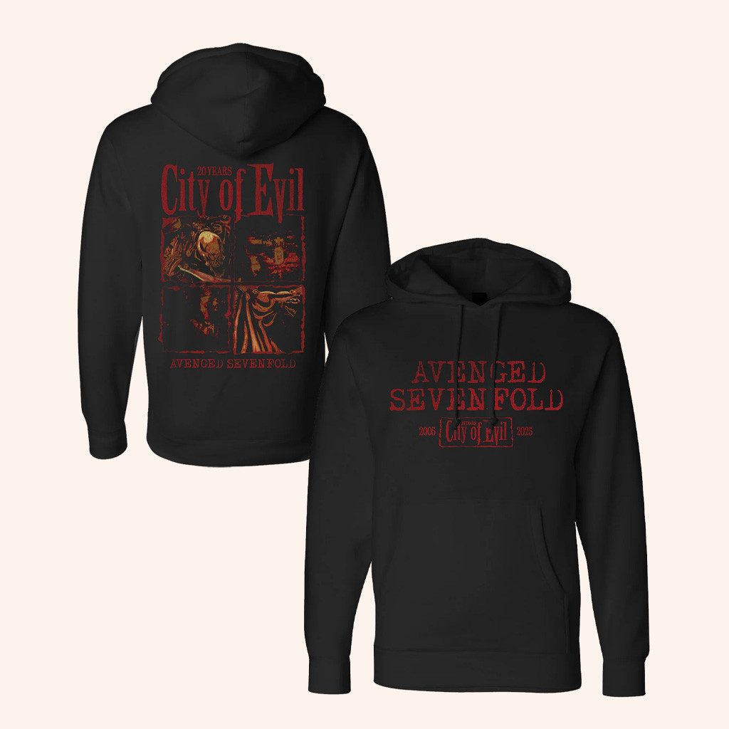 Avenged Sevenfold Merch City Of Evil 20 Years Hoodie Gifts For Music Fans Avenged Sevenfold Merch City Of Evil 20 Years Hoodie Gifts For Music Fans