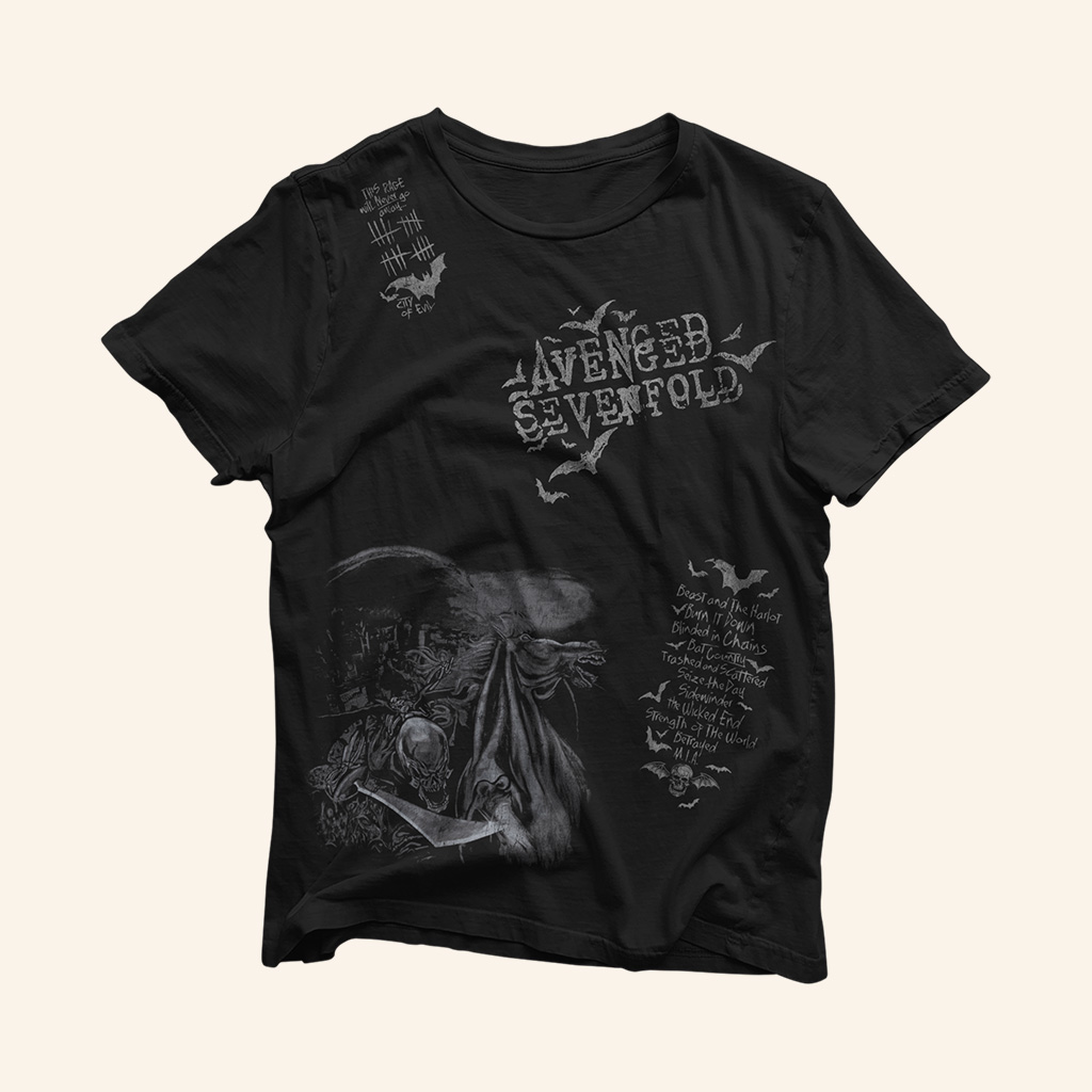 Avenged Sevenfold Merch City Of Evil Tracklist T-Shirt Cool Gifts For Music Lovers Avenged Sevenfold Merch City Of Evil Tracklist T-Shirt Cool Gifts For Music Lovers