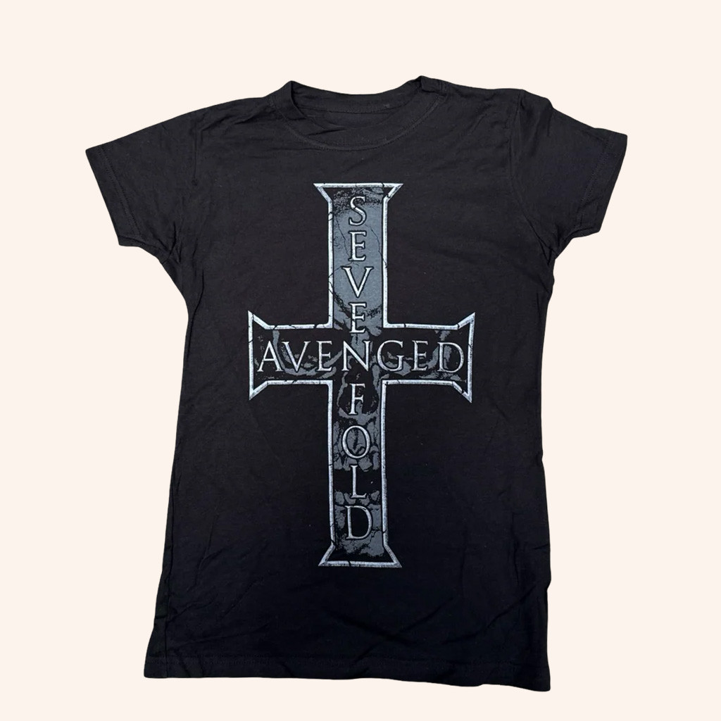 Avenged Sevenfold Merch Cross Black T-Shirt Cool Gifts For Music Lovers