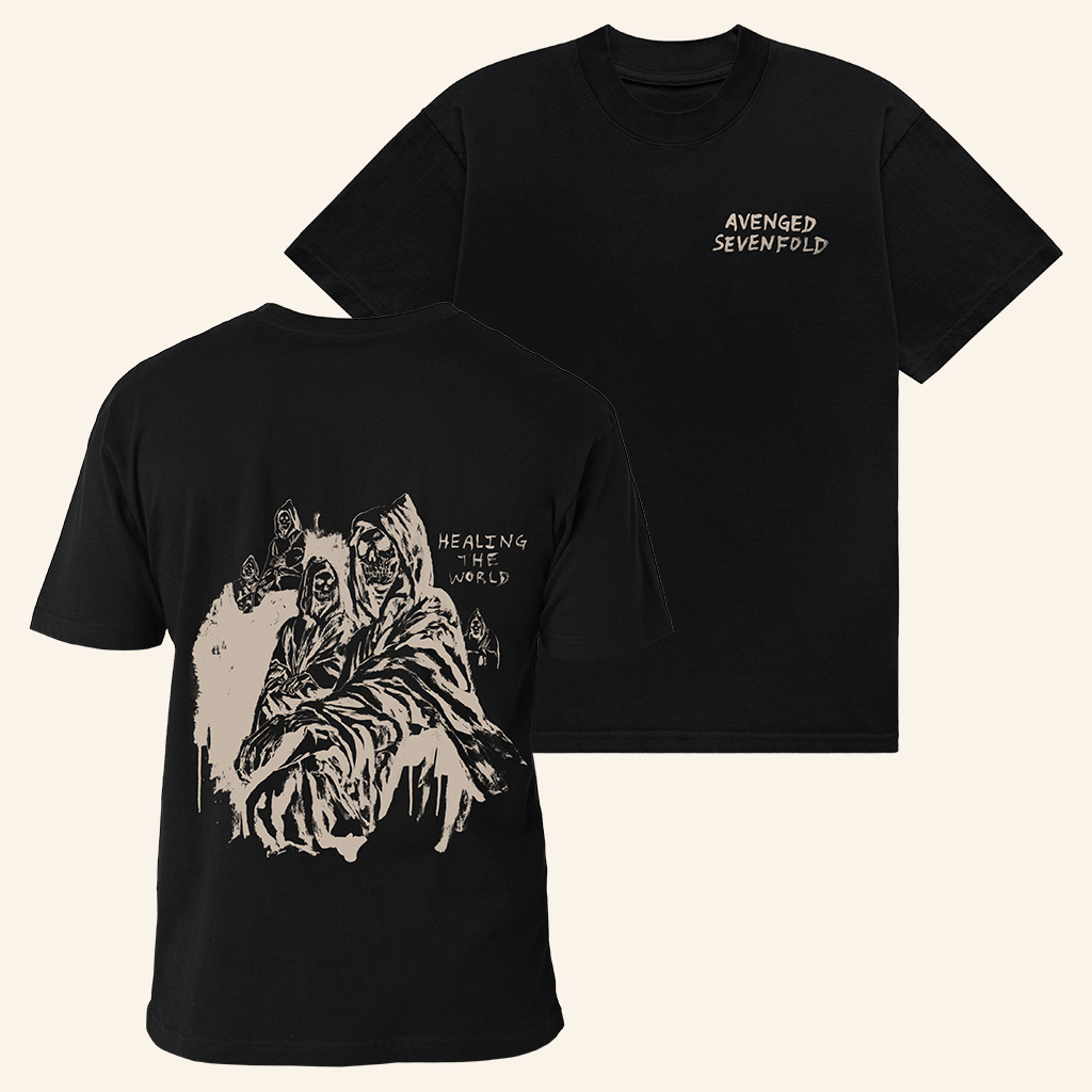 Avenged Sevenfold Merch Healing The World T-Shirt Christmas Gifts For Young Men Avenged Sevenfold Merch Healing The World T-Shirt Christmas Gifts For Young Men