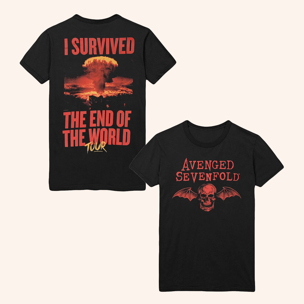Avenged Sevenfold Merch I Survived The End Of The World Tour T-Shirt Gift For Fans Avenged Sevenfold Merch I Survived The End Of The World Tour T-Shirt Gift For Fans