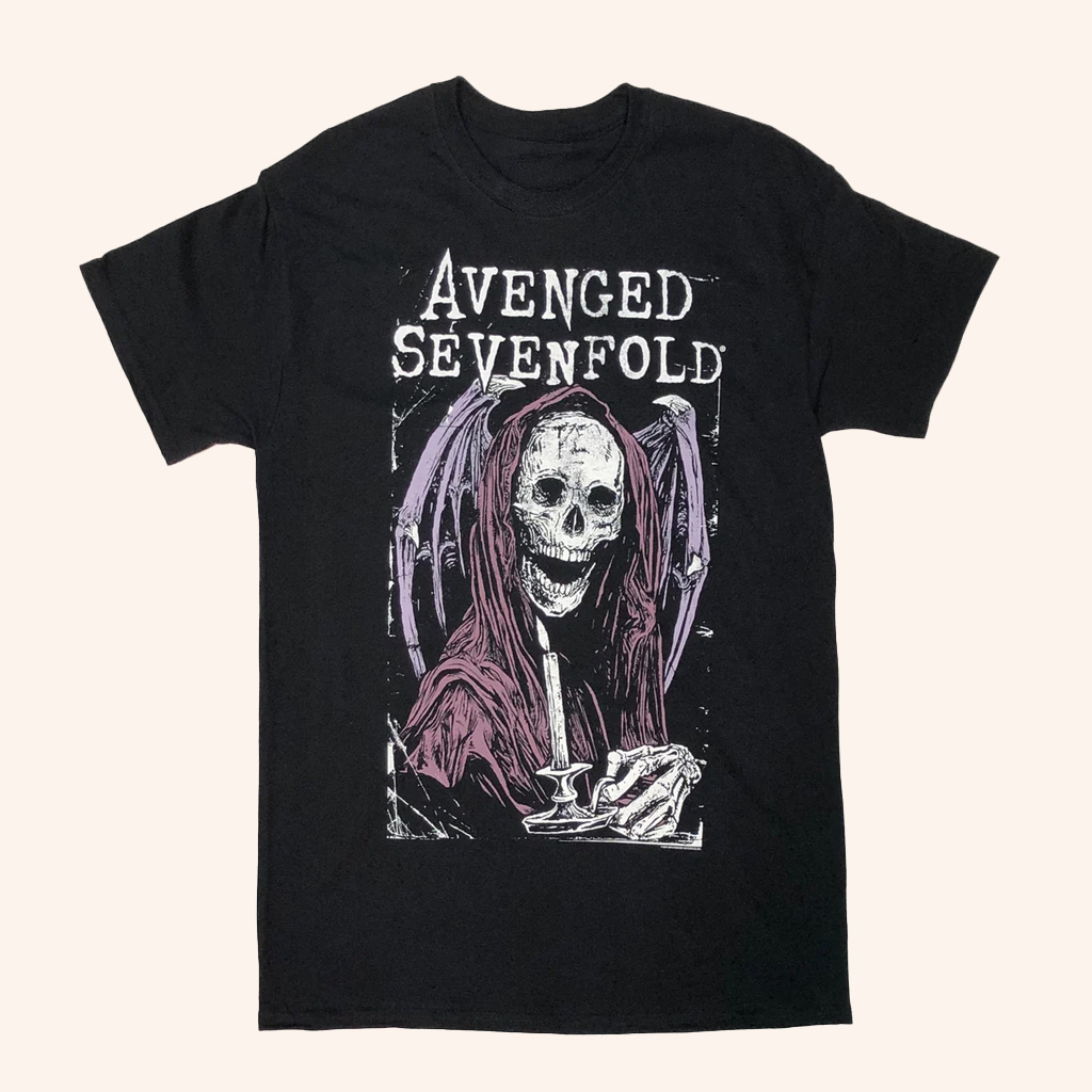 Avenged Sevenfold Merch Skeleton Candle T-Shirt Gift Ideas For Friend Avenged Sevenfold Merch Skeleton Candle T-Shirt Gift Ideas For Friend