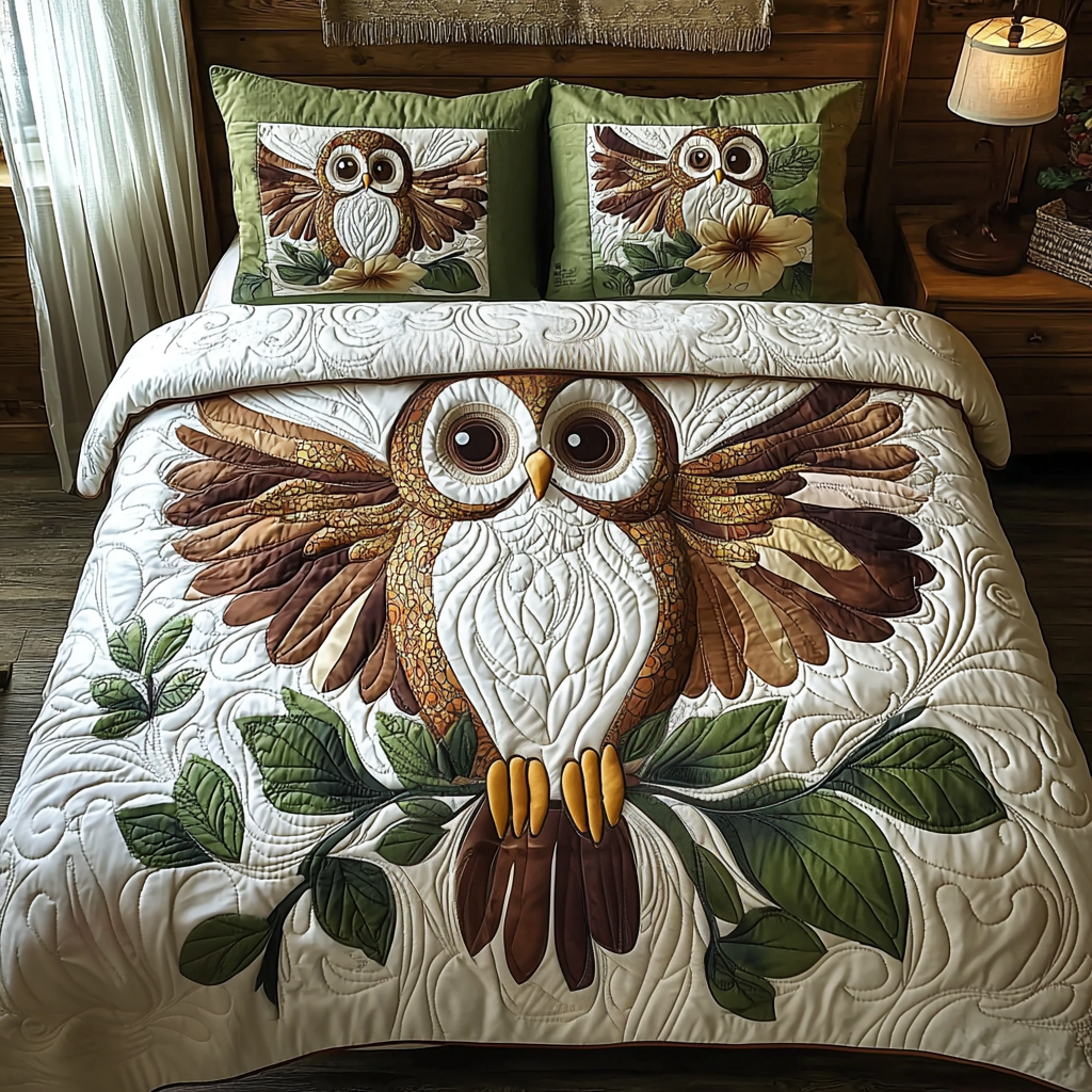 Baby Owl Charm Quilted Bedding Set Duvet Cover Merch Best Unique Gifts For Owl Lovers Baby Owl Charm Quilted Bedding Set Duvet Cover Merch Best Unique Gifts For Owl Lovers