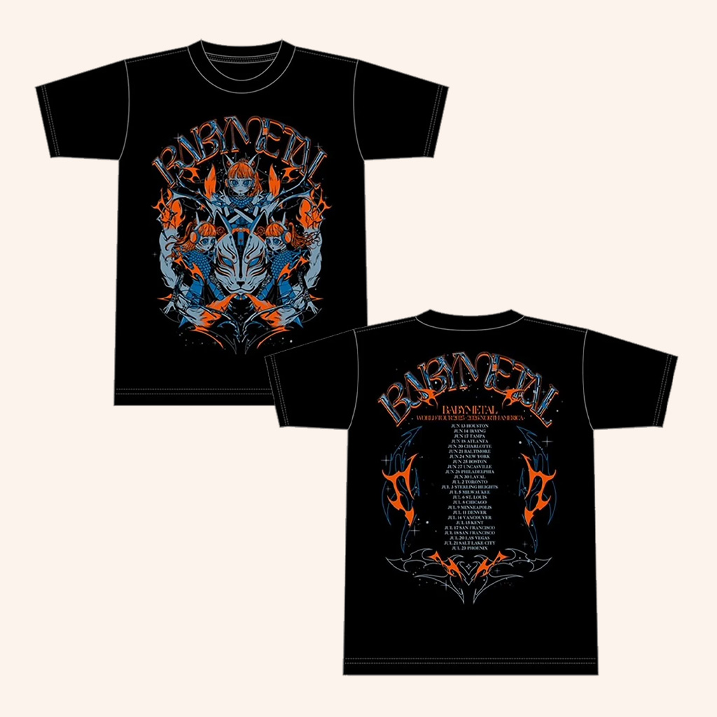 BABYMETAL Merch 123 Thunder World Tour T-Shirt Music Related Gifts For Her BABYMETAL Merch 123 Thunder World Tour T-Shirt Music Related Gifts For Her