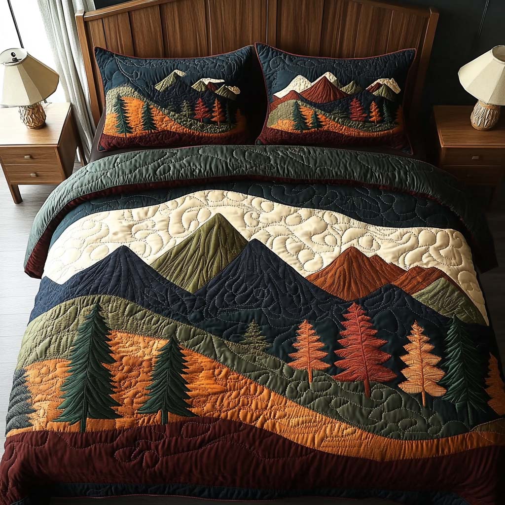 Backwoods Serenity Quilted Bedding Set Duvet Cover Merch Xmas Presents For Mother In Law Backwoods Serenity Quilted Bedding Set Duvet Cover Merch Xmas Presents For Mother In Law