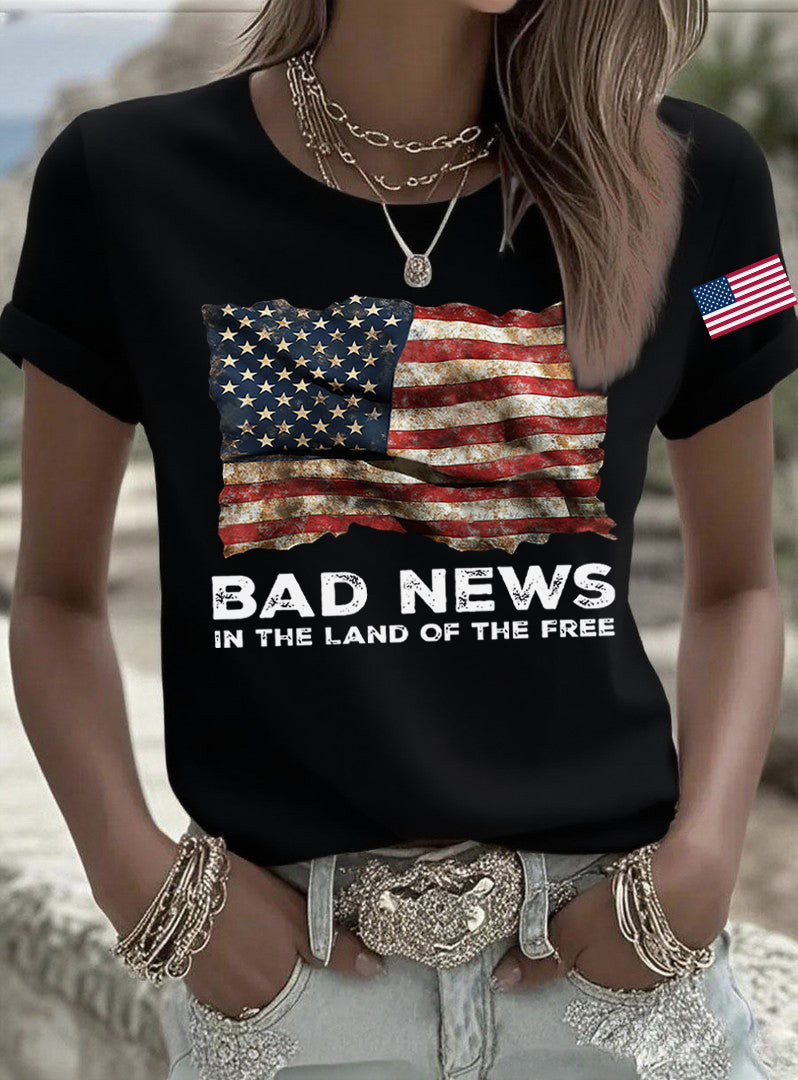 Bad News In The Land Of The Free T-Shirt Abolish ICE Protest Shirt Patriotic Gifts Bad News In The Land Of The Free T-Shirt Abolish ICE Protest Shirt Patriotic Gifts