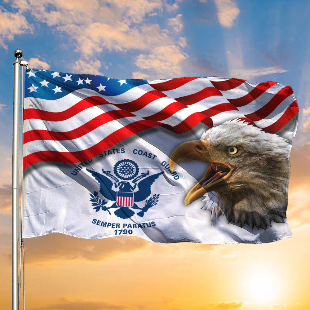Bald Eagle United States Coast Guard Flag American Flag Coast Guard Military 4th Of July Decor Bald Eagle United States Coast Guard Flag American Flag Coast Guard Military 4th Of July Decor
