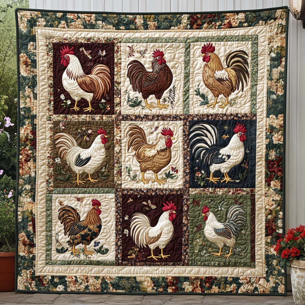 Barnyard Bravado Quilted Blanket Nice Throw Blanket Gift Ideas For Chicken Lovers Barnyard Bravado Quilted Blanket Nice Throw Blanket Gift Ideas For Chicken Lovers