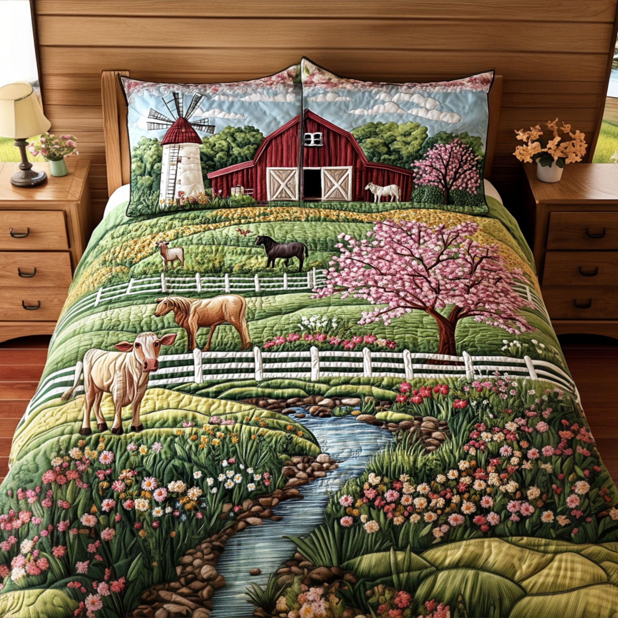 Barnyard Serenity Quilted Bedding Set Duvet Cover Bed Sheet Set Gifts For The Horse Lover Woman Barnyard Serenity Quilted Bedding Set Duvet Cover Bed Sheet Set Gifts For The Horse Lover Woman